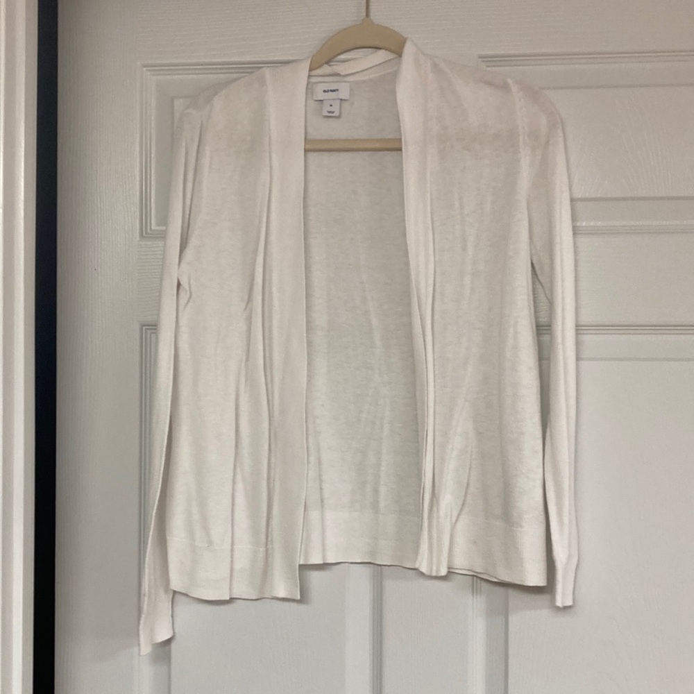 White cardigan